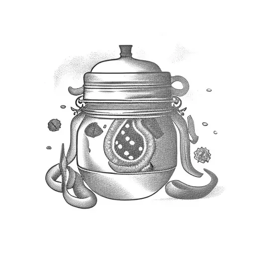 jar of pickles tattoo design idea