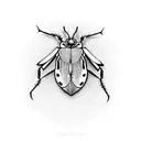 A heart-shaped cockroach with intricate dotwork detailing tattoo design idea