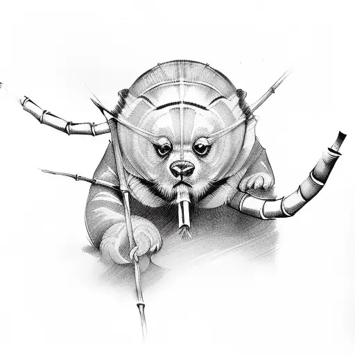 bamboo cane tattoo design idea