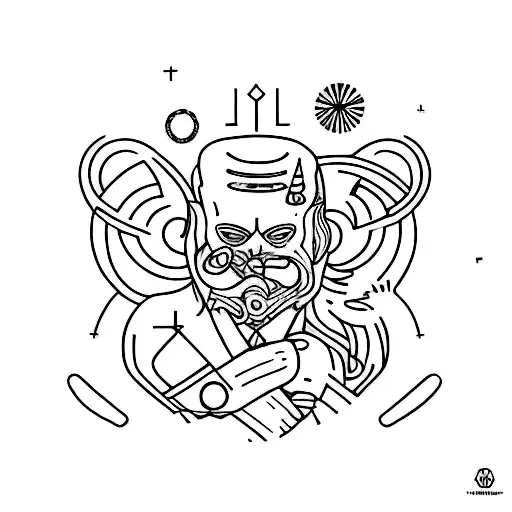 loner psy trance traveller motivated on biceps tattoo tattoo design idea