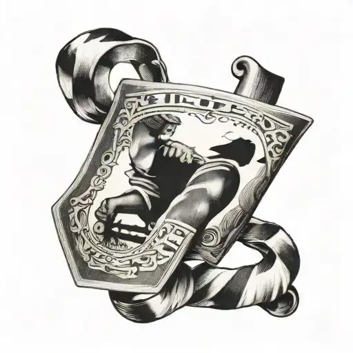 The euro in  tug-of-war with the dollar  tattoo design idea