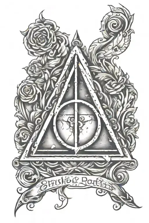 harry potter deathly hallows tattoo design idea