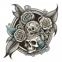 father daughter symbols  tattoo design idea