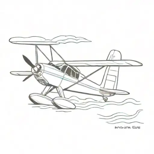 To remember my seaplane instructor who flew a super cub on floats in alaska tattoo design idea