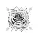 Hustle Till Die with rose tattoo design idea