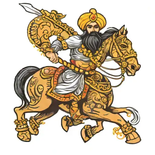 sikh warrior tattoo design idea