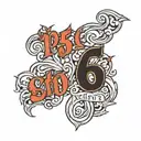 956 and 979 area code tattooed on right forearm with old English font tattoo design idea