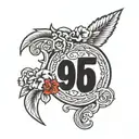 956 and 979 area code tattooed on right forearm with old English font tattoo design idea