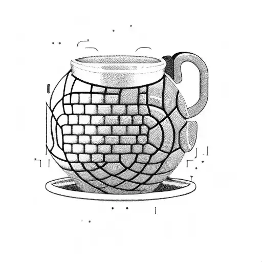 A beer mug shaped like a basketball tattoo design idea