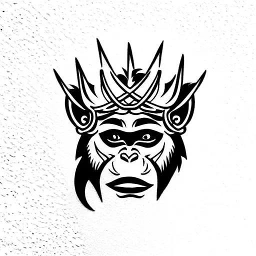 monkey king shoulder tattoo with barbells tattoo design idea