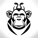 monkey king with barbells tattoo design idea