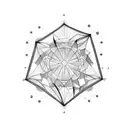 caffeine and THC chemical structure merge tattoo design idea