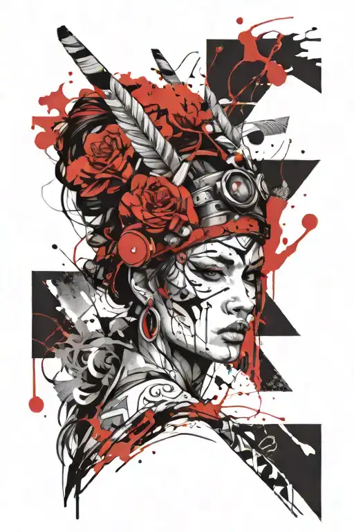 Athena goddess tattoo design idea