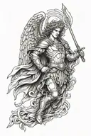 St. Michael archangel tattoo design idea