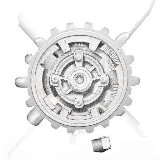 A powerful tattoo showcasing a problem-solving mindset with gears and puzzle pieces tattoo design idea