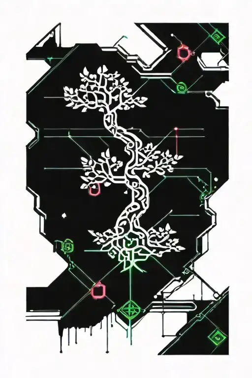 apple tree tattoo design idea