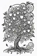 apple tree tattoo design idea