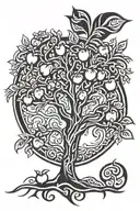 apple tree tattoo design idea