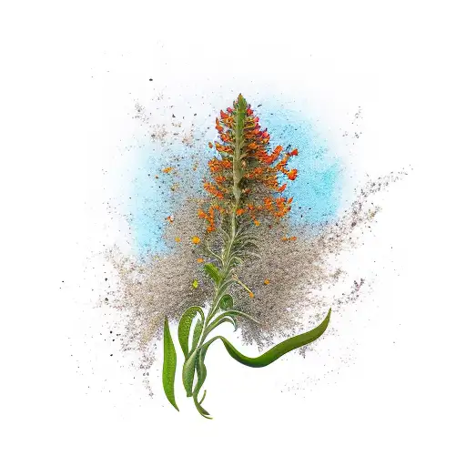  asphodel to an infusion of wormwood  tattoo design idea