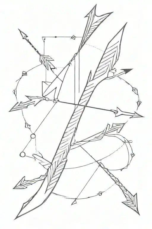 arrow in its claw tattoo design idea