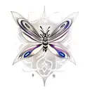 subdermal armor lunar moth tattoo design idea