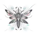 subdermal armor lunar moth tattoo design idea