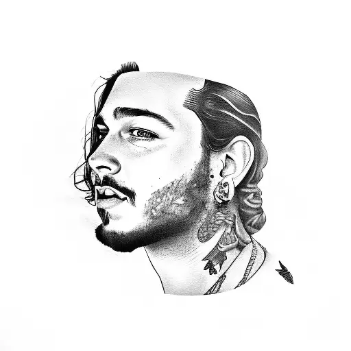 post malone  tattoo design idea