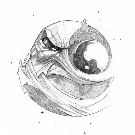 moon knight tattoo design idea