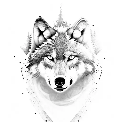 Wolf tattoo design idea