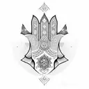 Hamsa Symbol tattoo design idea