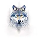 Wolf tattoo design idea