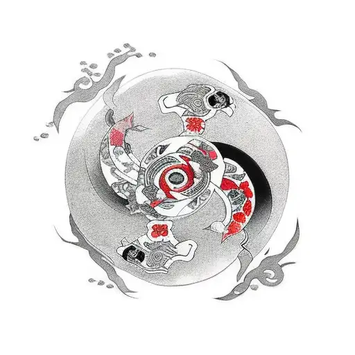 Yin and yang but it consist of two archers   tattoo design idea