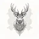 scottish stag celtic  tattoo design idea