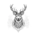 scottish stag celtic  tattoo design idea