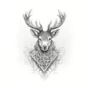 scottish stag celtic  tattoo design idea