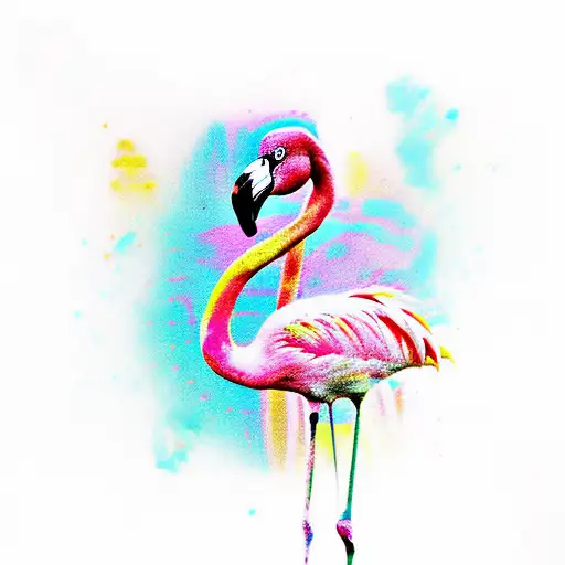 flamingo  tattoo design idea