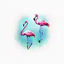 flamingo  tattoo design idea