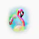 flamingo  tattoo design idea