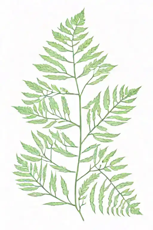fern leaf tattoo design idea