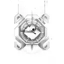 808 in digital clock font tattoo design idea