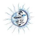 Sun and Moon tattoo design idea