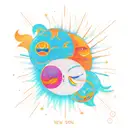 Sun and Moon tattoo design idea