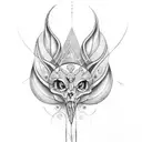 harp and bow tattoo design idea