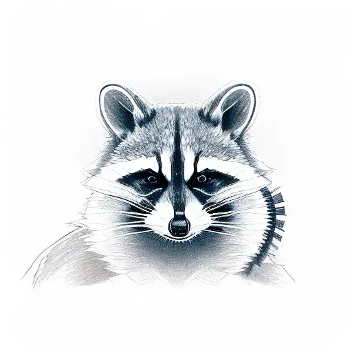 mechanic racoon tattoo design idea