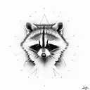 mechanic racoon beer and a joint tattoo design idea
