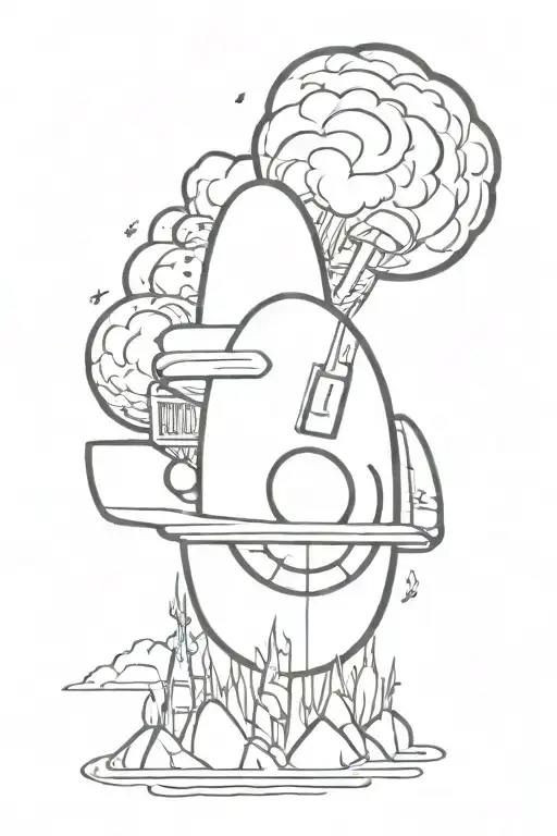 Disney nuclear bomb tattoo design idea