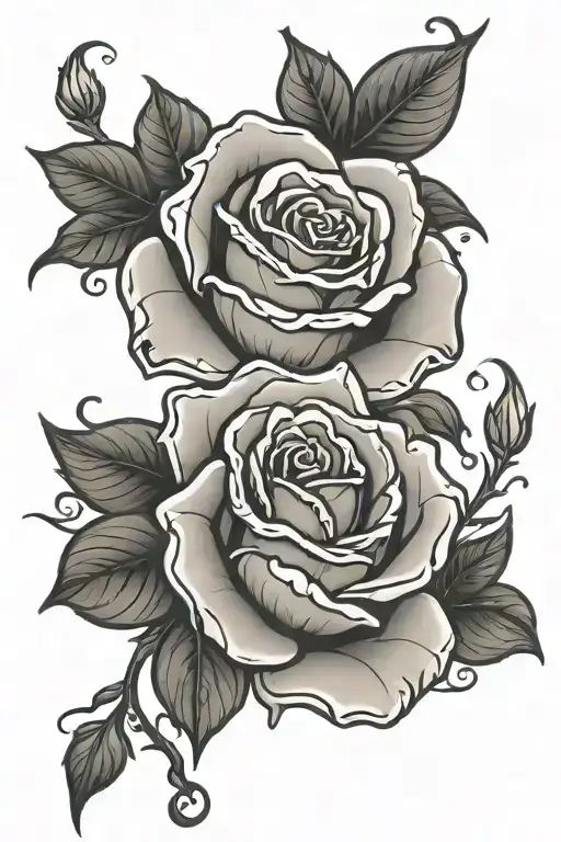 name Ada inside a Rose tattoo design idea