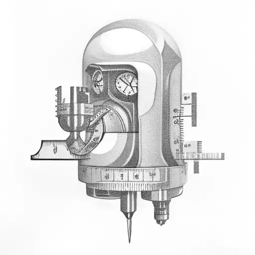 metric measuring device  tattoo design idea