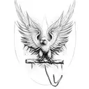 Eagle and Cane tattoo design idea