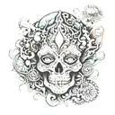 psychedelic dmt art tattoo design idea